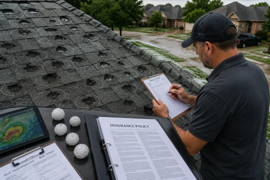 Heavy Hail Roof Insurance Claim 2